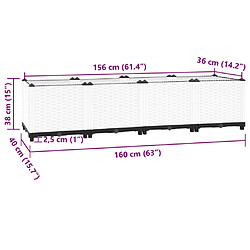 vidaXL Lit surélevé 80x80x38 cm Polypropylène pas cher