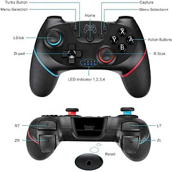 Acheter NC Manette jeux vidéo sans fil pour Nintendo Switch, Bluetooth Manette Switch Pro, Switch controller avec Batterie Rechargeable Turbo-6