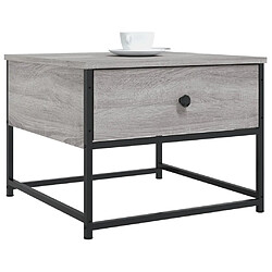 Avis ComfortXL Table Basse Sonoma Gris 51x51x40 Cm Bois D'ingénierie