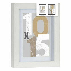 Gift Decor Cadre photo 16 x 21 x 2,5 cm Blanc verre Bois MDF (6 Unités)