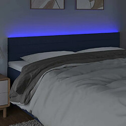 Avis Maison Chic Tête de lit scandinave à LED,meuble de chambre Bleu 160x5x78/88 cm Tissu -MN29823