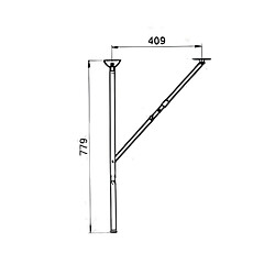 Acheter Visiodirect Lot de 2 Pieds de table pliants coloris Blanc - 77,9 x 40,9 x 64 cm