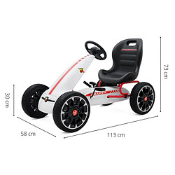 Avis Milly Mally Kart à pédales Pedal Go-kart Abarth White