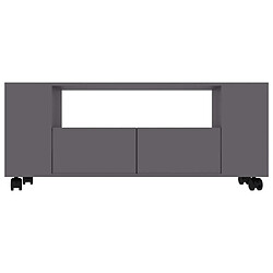 Avis vidaXL Meuble TV Gris 120x35x48 cm Bois d'ingénierie