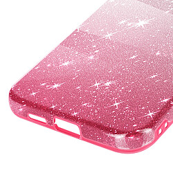 Avizar Coque pour Samsung Galaxy S24 Paillette Silicone Semi rigide Fine Blanc / Rose