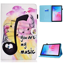 Etui en PU magnétique avec support pour Huawei Enjoy Tablet 2/MatePad T 10 9.7 pouces/T 10S 10.1 pouces/Pad X6 9.7 pouces - Musique