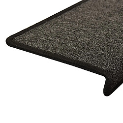 Decoshop26 Tapis d'escalier 15 pièces 65x25 cm Anthracite DEC023810 pas cher