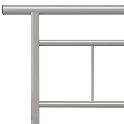 Maison Chic Lit adulte - Lit simple Cadre de lit,Structure du lit Contemporain Gris Métal 180x200 cm -MN19908 pas cher