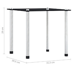 vidaXL Tables gigognes 3 pcs Noir Verre trempé pas cher