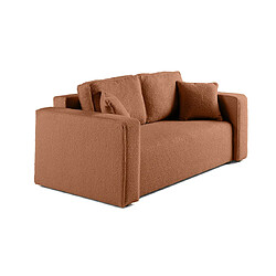 Bestmobilier Topaze - canapé droit 2 places - en tissu bouclette Topaze - canapé droit 2 places - en tissu bouclette - Terracotta