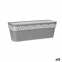 Jardinière auto-arrosante Stefanplast Cloe Gris Plastique 49,5 x 17 x 19 cm (12 Unités)