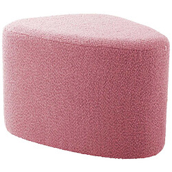 LEITMOTIV Pouf en tissu bouclette Ada Organic Large rose pâle.