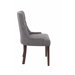 Avis Decoshop26 Lot de 2 chaises de salle à manger avec boutons décoratives assise en tissu gris foncé pieds foncés 10_0001519