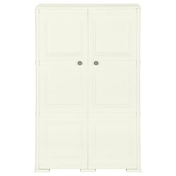 vidaXL Armoire plastique 79x43x125 cm design bois glace à la vanille