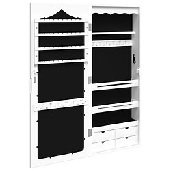 Acheter vidaXL Armoire à bijoux avec miroir murale blanc 37,5x10x90 cm