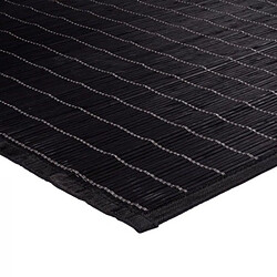 Thedecofactory BALI CHIC - Tapis en bambou avec ganse noir 60x90