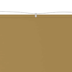 Helloshop26 Auvent vertical 100x360 cm tissu oxford beige 02_0007520