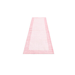 Avis Vidal Tapis de couloir en laine 292x81 rose Darya