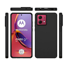 Htdmobiles Coque pour Motorola Moto G84 5G - housse etui silicone gel fine + film ecran - NOIR