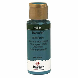 Rayher Peinture acrylique tous usages mat 59 ml - Bleu turquoise