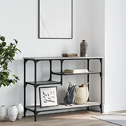 Avis Maison Chic Table console | Meuble d'entrée | Table d'appoint avec étagères sonoma gris 100x35x75 cm -GKD77991