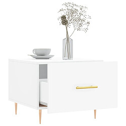 Acheter Maison Chic Lot de 2 Tables basses,Table Console pour salon blanc 50x50x40 cm bois d'ingénierie -MN31479