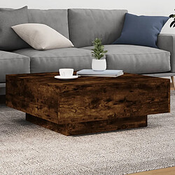 ComfortXL Table Basse Chêne Fumé 80x80x31 Cm Bois D'ingénierie