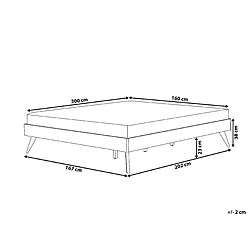 Avis Beliani Lit double 160 x 200 cm blanc BERRIC