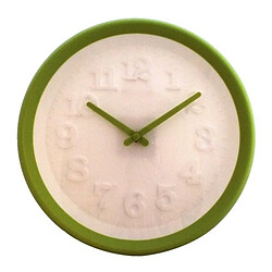 Totalcadeau Horloge colorée cadran blanc avec chiffres en relief jaune