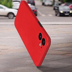 Avizar Coque Apple iPhone 12 Mini Protection Arrière Rigide et Avant Souple rouge pas cher