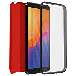 Avizar Coque Huawei Y5p Protection Arrière Rigide + Avant Souple Rouge