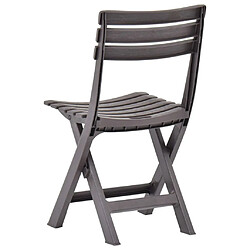 Maison Chic Lot de 2 Chaises de jardin,Fauteuil d'extérieur pliables Plastique Mocha -MN32299 pas cher