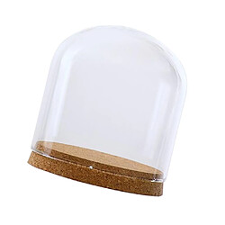 Acheter verre clair cloche dome couverture paysage terrarium conteneur avec socle en bois s