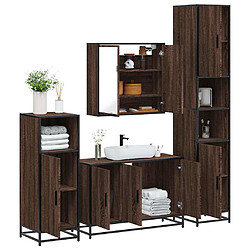 vidaXL Ensemble de meubles de salle de bain 4 pcs chêne marron