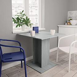 vidaXL Table à dîner Sonoma gris 80x80x75 cm Bois d'ingénierie