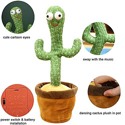 Universal Danse cactus chat jouet drôle interactif chat animal de compagnie jouet chantant peluche cactus souple intelligent automatique électronique cactus chat jouet | jouets pour chat pas cher