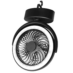 JJBRDZ - Ventilateur Portable Rechargeable, Ventilateur de Bureau à Piles de 3000 mAh à Clipser avec Lumière LED, petit ventilateur USB à Rotation de 360 Degrés