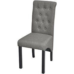 vidaXL Chaises à manger lot de 2 gris clair tissu