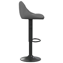 Avis vidaXL Tabouret de bar Gris foncé Velours