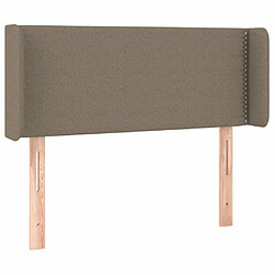 Avis Maison Chic Tête de lit scandinave à LED,meuble de chambre Taupe 103x16x78/88 cm Tissu -MN32543