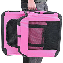 Acheter Helloshop26 Cage de transport pour chien box chenil polyester pliant taille S rose 03_0001234