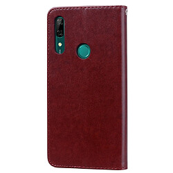 Avis Wewoo Housse Coque Étui en cuir PU à rabat horizontal relief rose pour Huawei P Smart Zavec support et fentes cartes et portefeuille marron