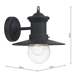 Acheter Luminaire Center Applique murale Sedgewick noir et verre 1 ampoule