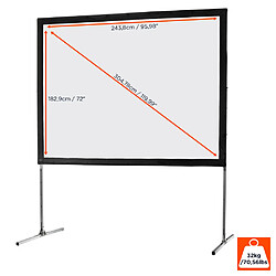 Ecran de projection sur cadre celexon « Mobil Expert » 244 x 183 cm, projection de face