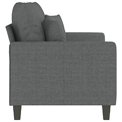 Avis vidaXL Canapé à 2 places Gris foncé 120 cm Tissu