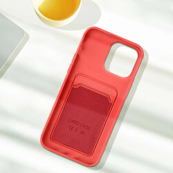 Acheter Avizar Coque iPhone 14 Pro Silicone Souple Porte-carte corail