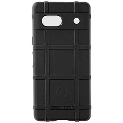 Avizar Coque pour Google Pixel 7a Silicone Épais Coins Antichocs Motif Relief Noir