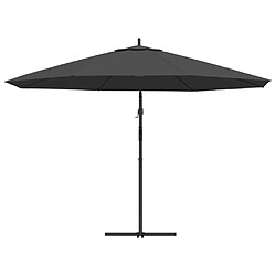 Acheter Helloshop26 Parasol meuble de jardin en porte-à-faux avec poteau aluminium 350 cm anthracite 02_0008630