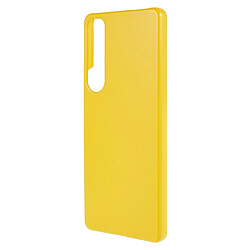 Coque en TPU anti-poussière, surface brillante, caoutchoutée jaune pour votre Sony Xperia 1 IV