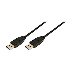 LogiLink Câble USB 3.0, USB-A - USB-A mâle, 3 m, noir ()